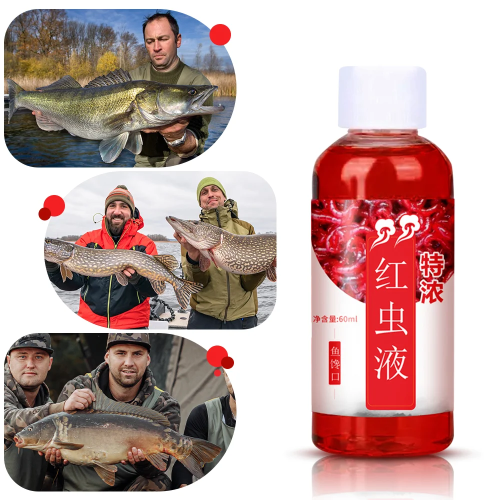 Strong Fish Attractant Concentrated Blood Worm Scent Red Worm Liquid Spray Flavor Additive Fishy Trout Fishing Accessories