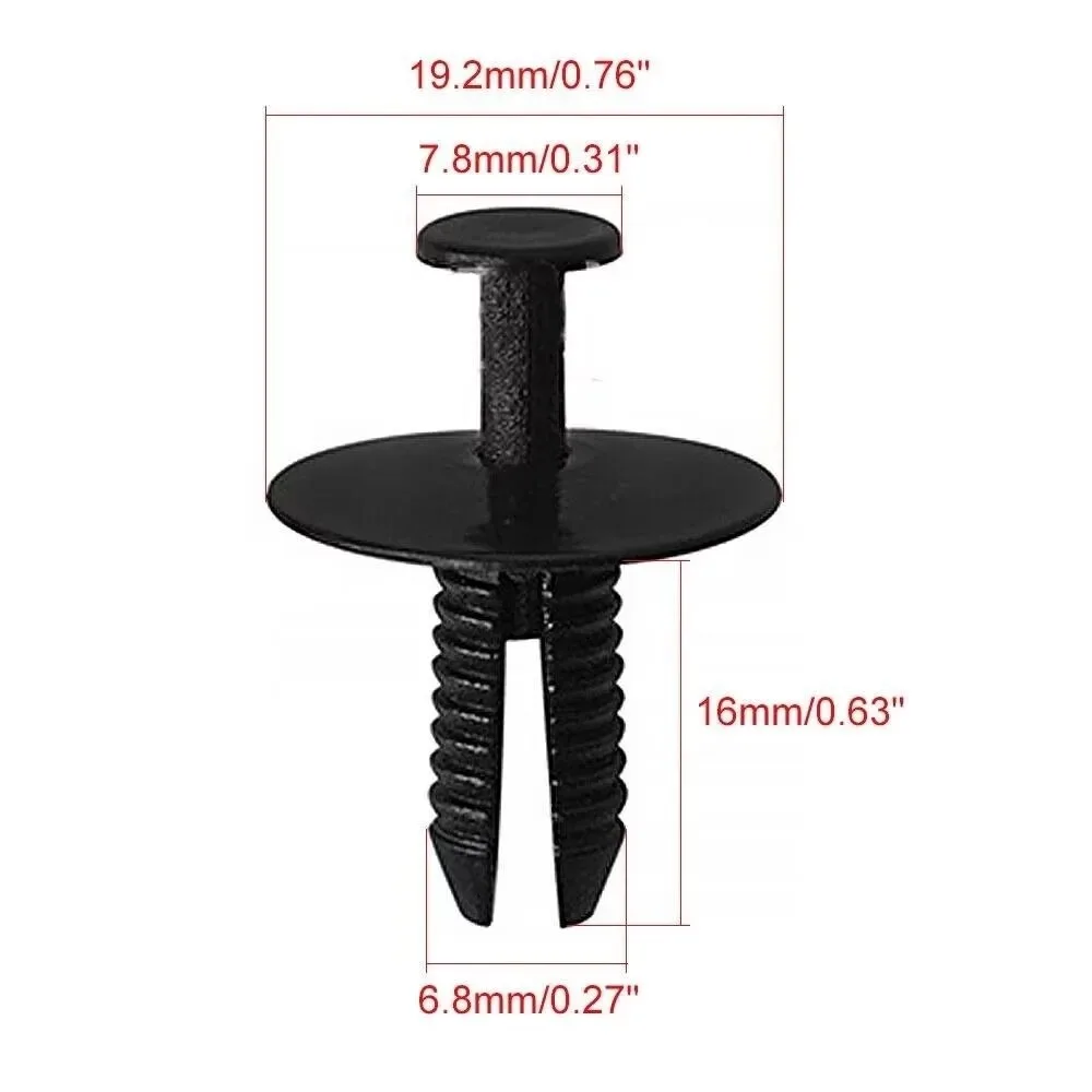 Clips De Plástico Para Parachoqu De Coche, Retenedor De Revtimiento De Guardabarros, Remach De 7mm De Diámetro, Color Negro, Para Toyota - AliExprs
