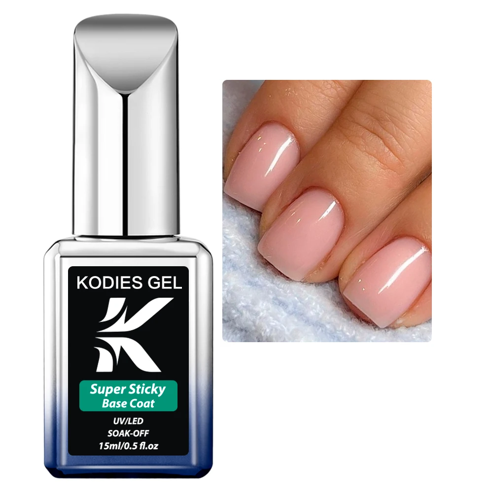 Gel Nail Polish Base Top Coat Clear Strong Semi Permanent UV/LED Hybrid Varnish 15ml