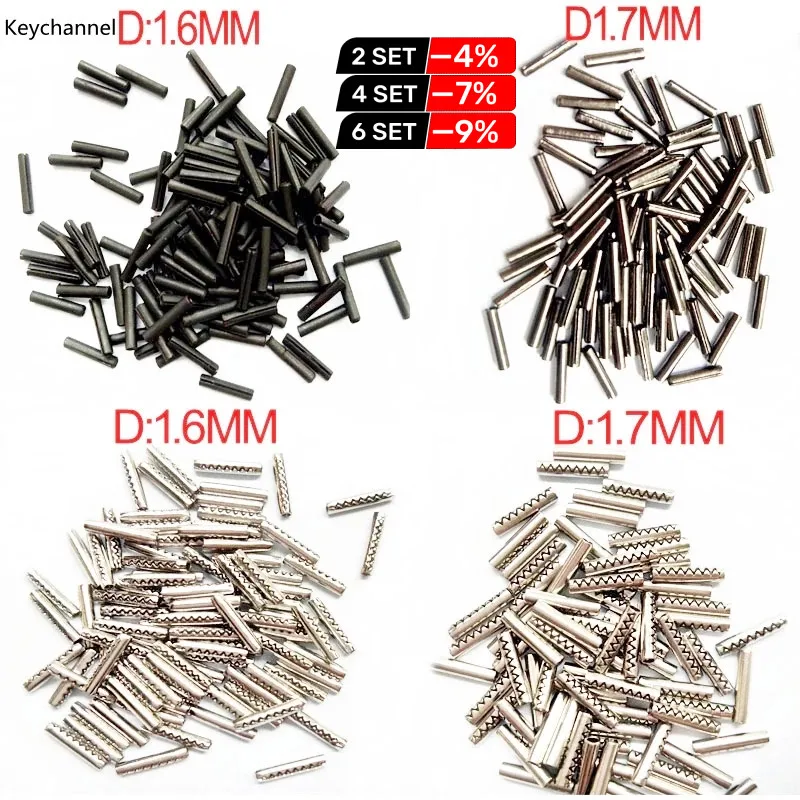 200 PCS/LOT Fixed Pin Stainless Steel Pin For VVDI KD Xhorse Flip Key Blade Remote Key Blade Pin Locksmith Tool (4 Type ) keychannel 10pcs lot folding car key blade 76 uncut car flip remote blank for keydiy kd vvdi xhorse for jac locksmith tool