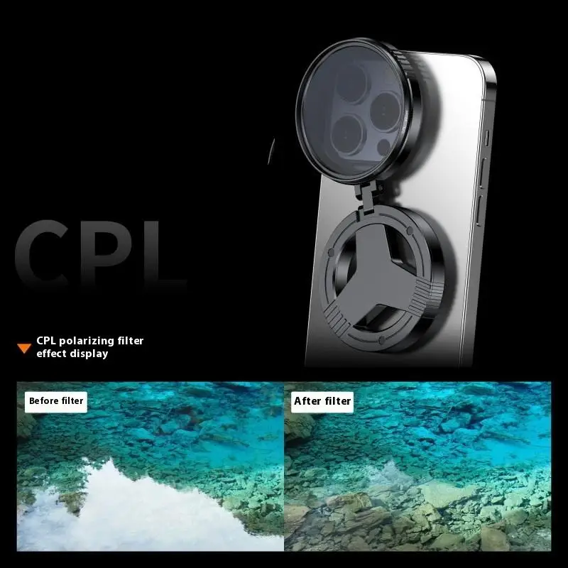 Obiettivo professionale per fotocamera del telefono, kit filtro CPL da 52 mm per Phone 16, clip magnetica per obiettivo con polarizzatore circolare. - Image 2