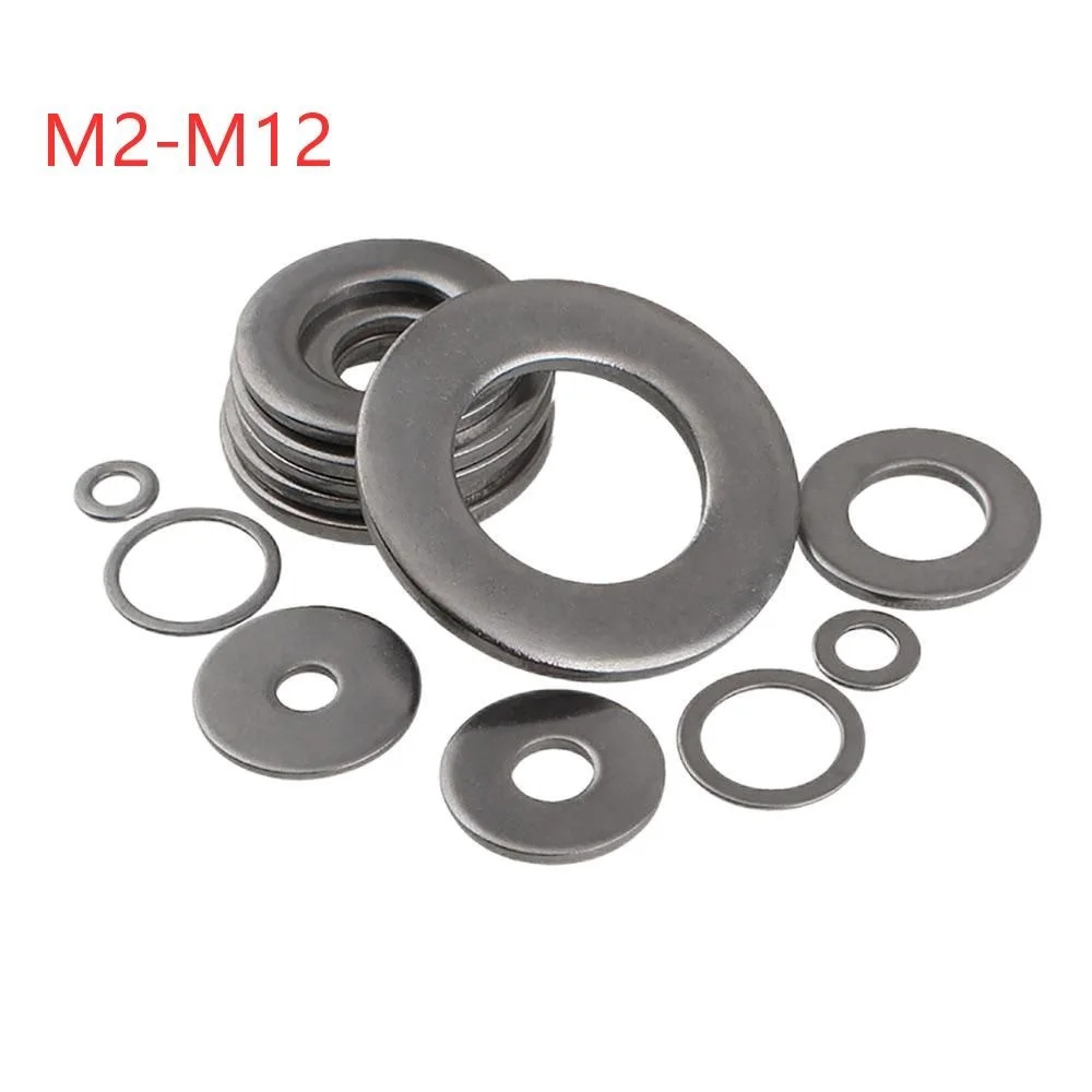 

1-100 pcs M2.5 M3 M4 M5 M6 M8 M10 M12 M14 plain A4 316 stainless steel flat washer