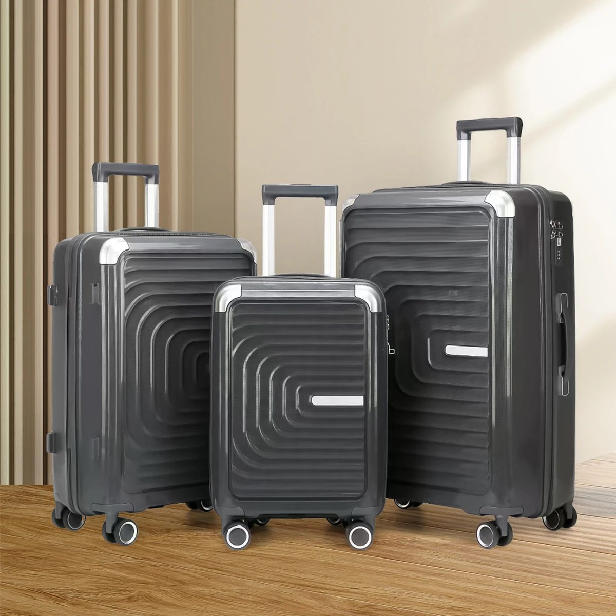 [2025 New Arrival] 3PCS Luggage Set ABS Suitcase Set with TSA Lock Spinner Wheel Large Capacity Family Travel Luggage
