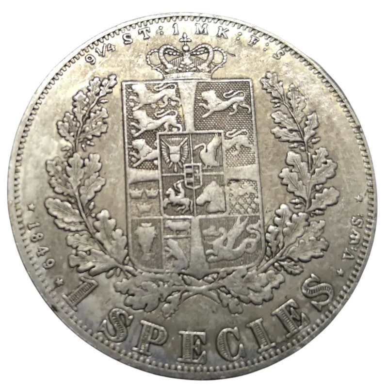 

1849 ДАНИЯ 1 Специальное предложение-Фредерик VII Посеребренная копия монеты