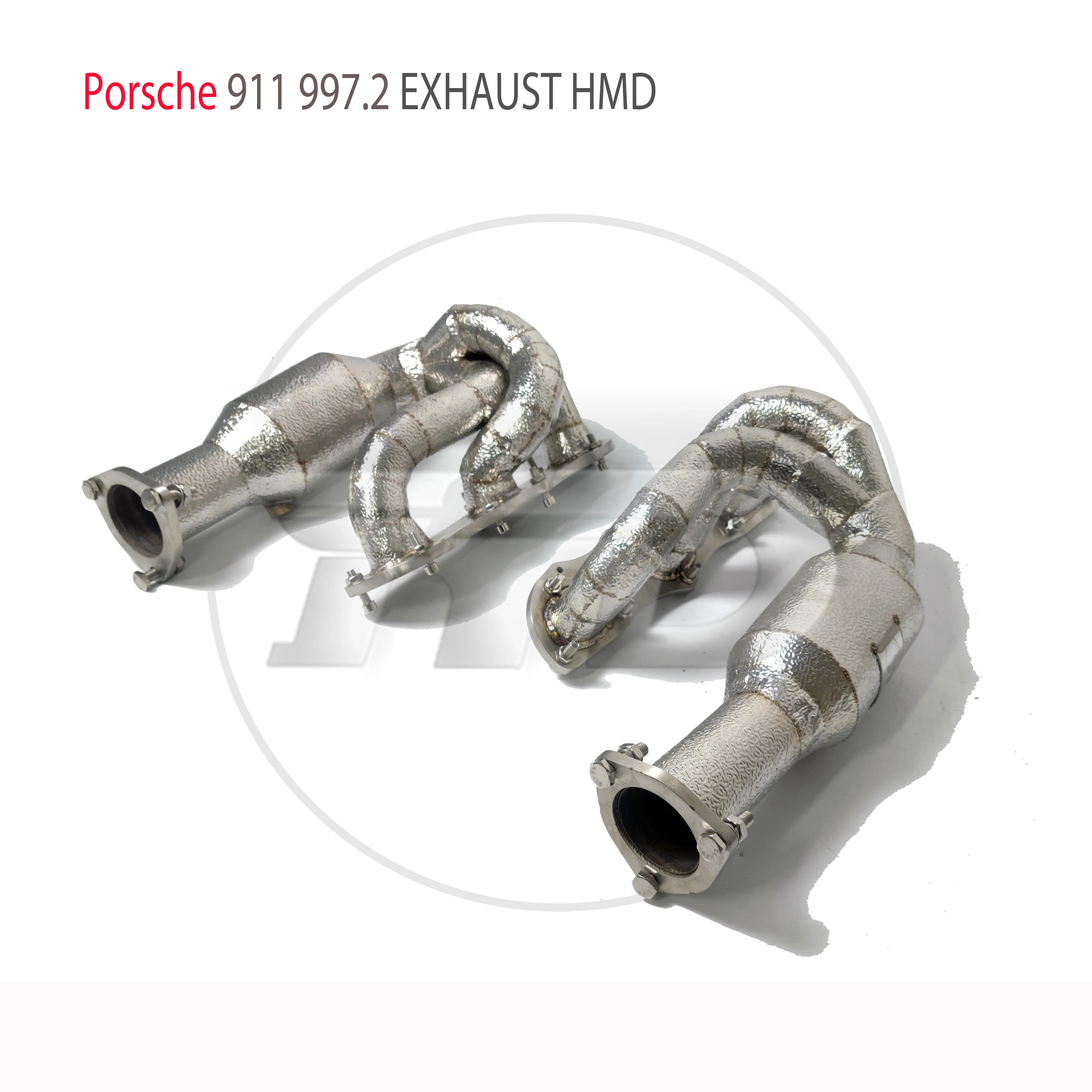 HMD Exhaust Manifold High Flow Downpipe for Porsche 911 997.2 Car Accessories With Catalytic Header Without Cat  Catless Pipe