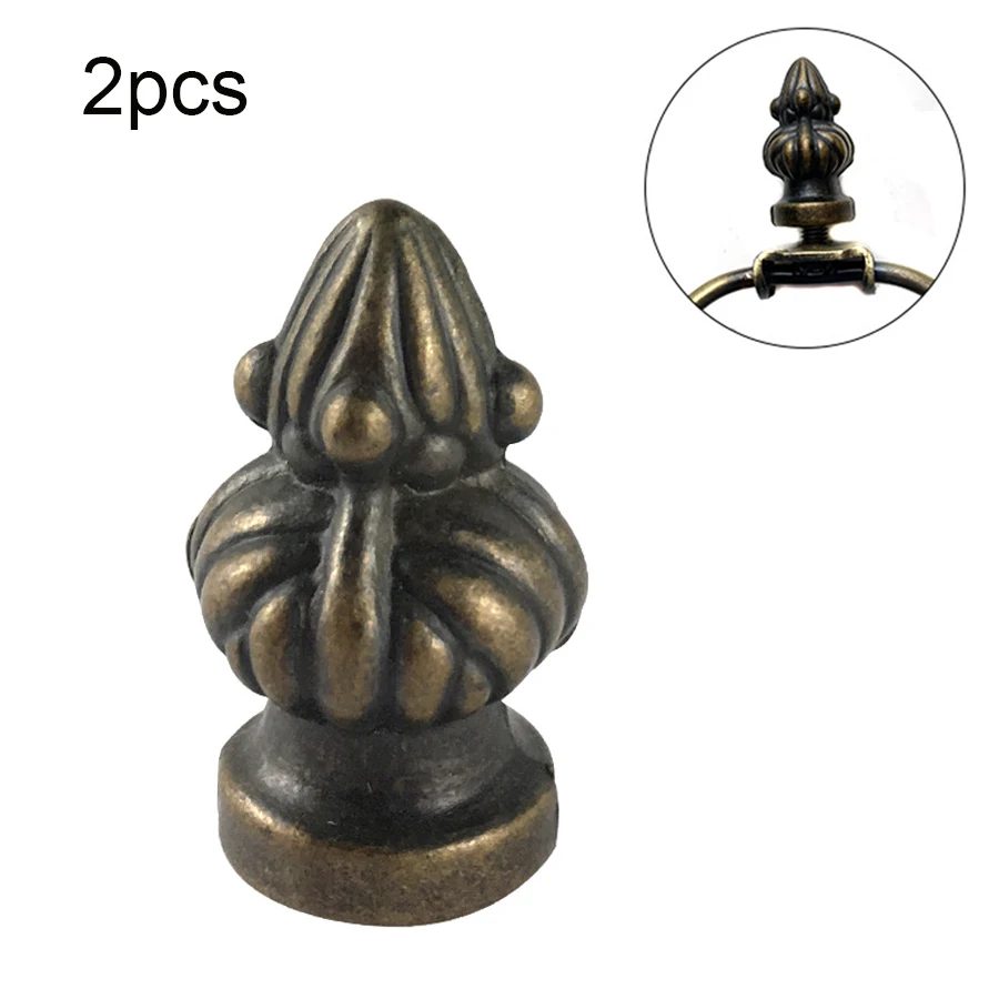 2pcs Lamp Finial Knob Antique Bronze Lamp Shade Holder Finial Decoration Accessories for Lamp Shade Curtain Rod Screw Cap free shipping 2pcs ktv bronze european palace wooden handle antique brass glass door villa artificial gate zinc alloy pull 230mm