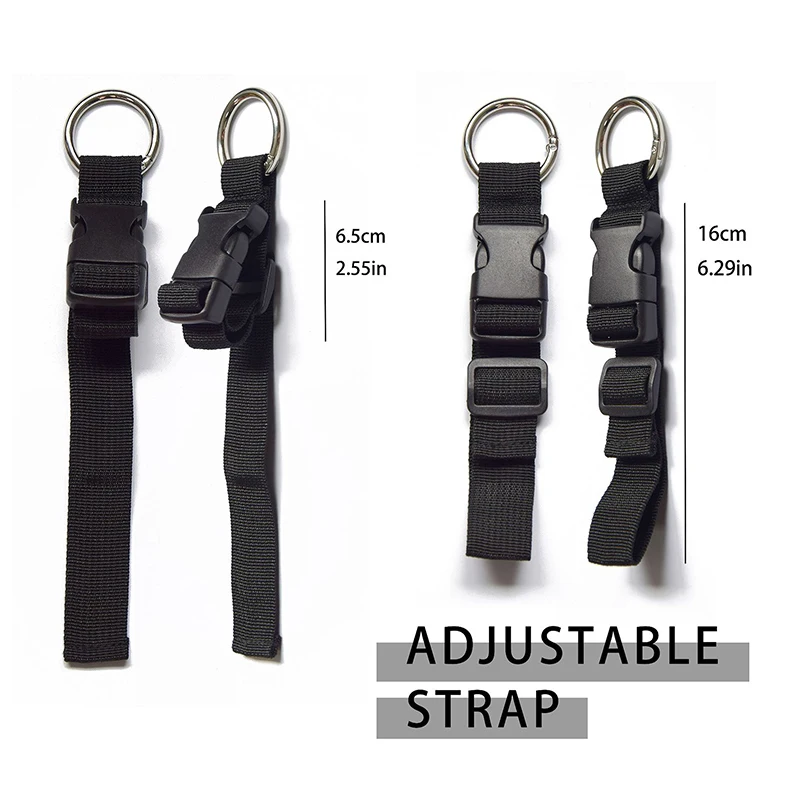 

Portable Black Anti-theft Luggage Straps Suitcase Belts Holder Gripper Add Bag Handbag Clip Use To Carry