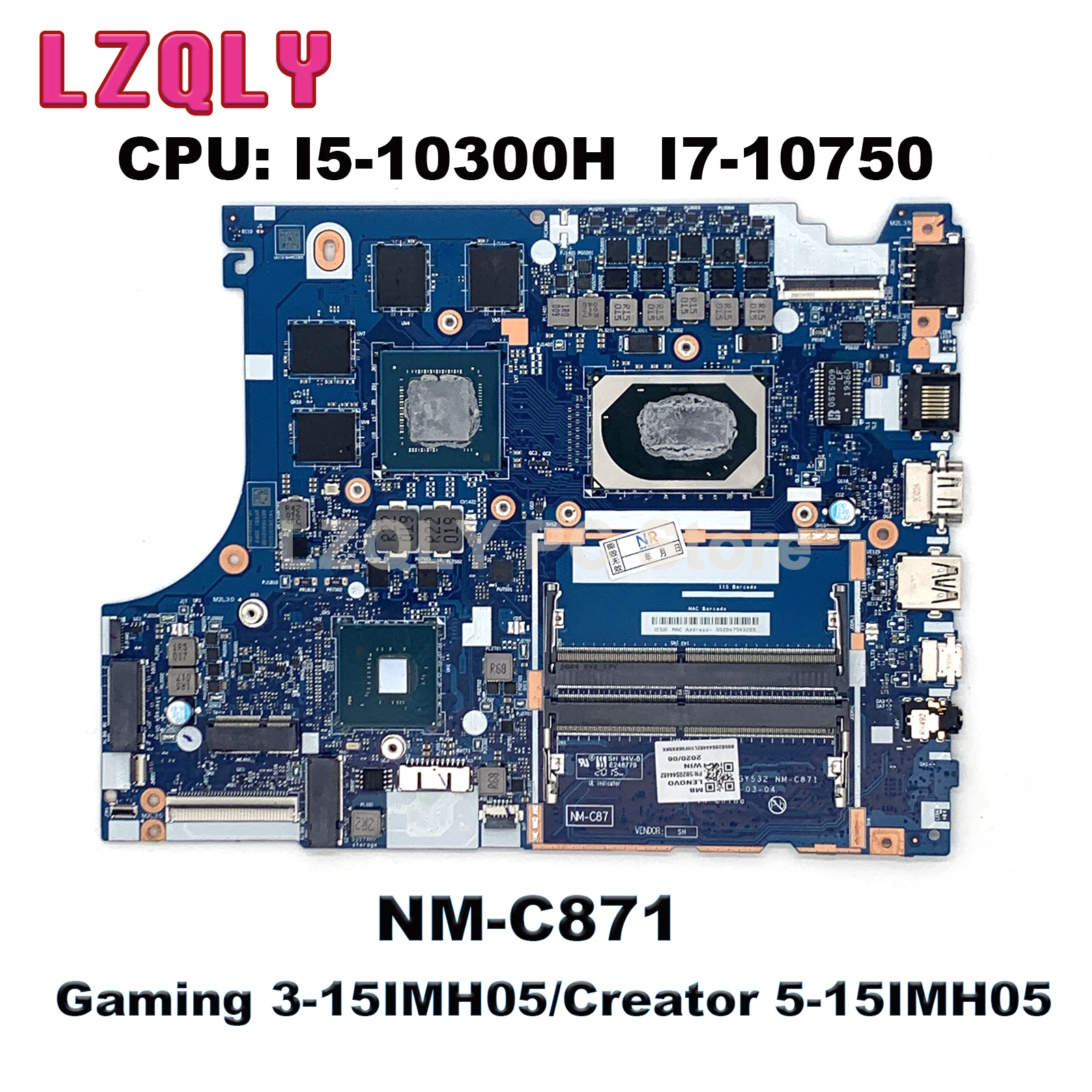 NM-C871 For Lenovo ideapad Gaming 3-15IMH05/Creator 5-15IMH05