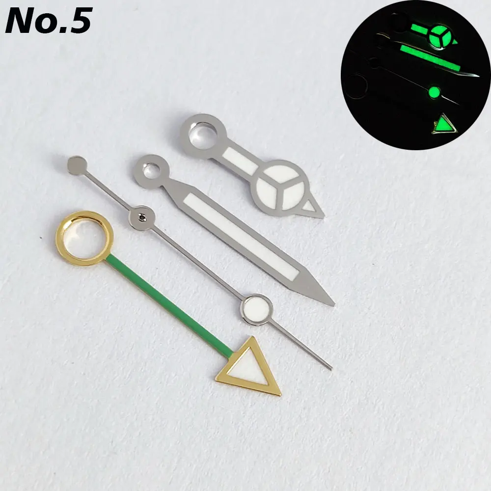 Green Luminous GMT Hands for NH34 Movement - Watch Accessory Parts
