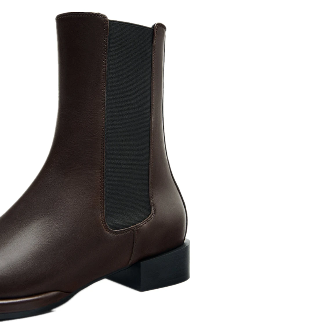 Dave&Di  British Fashion Elastic Chelsea Boots Genuine Leather Minimalist Ankle Women Botas  Mujer Shoes Boots Women