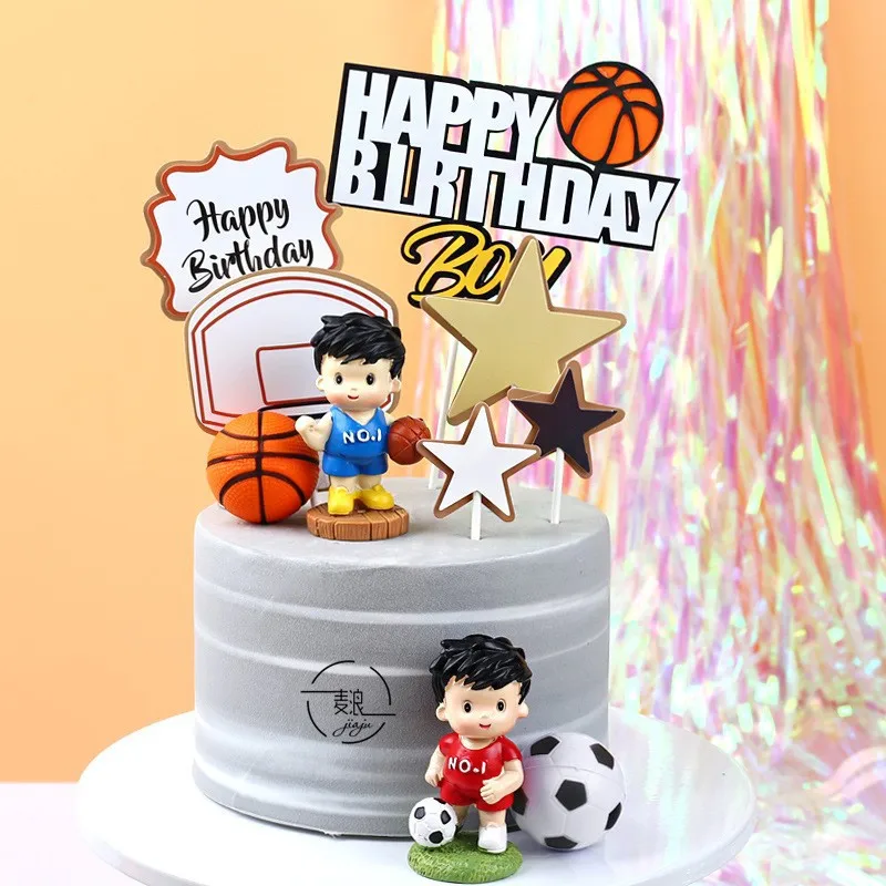 32Pcs Basketball Cupcake Toppers - Sports Party Decorations For Birthday, Baby Shower, NBA Theme