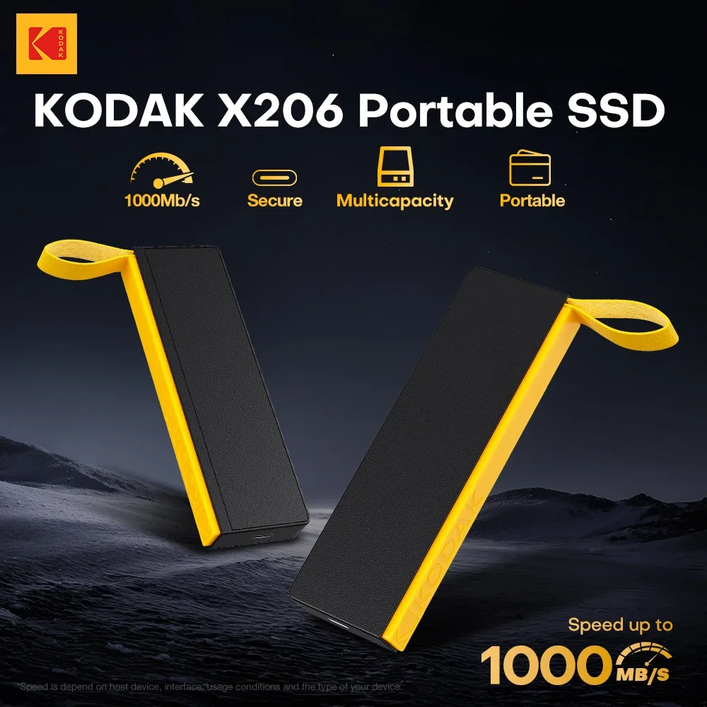 KODAK Extreme SSD Portable 1000MB/s 1TB 512GB 256GB 128GB USB3.2 TypeC Gen2 External Solid State Drive for PC PS4 Laptop Desktop view 2