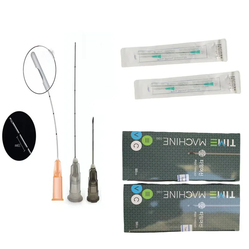 Microcannula Sterile Medical Fine Needle 18G 22G 25G 38mm 50mm 70mm blunt cannula for Injectable Hyaluronic Acid Fillers 5