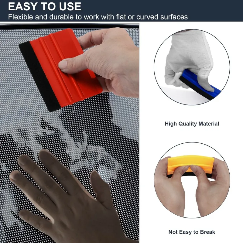 Strumento per avvolgere l'auto Raschietto per vinile Kit di pellicole per taglierina Set di tergipavimento per la tinta della finestra del veicolo Accessori per auto Strumenti per avvolgere Spatola in vinile - Image 5