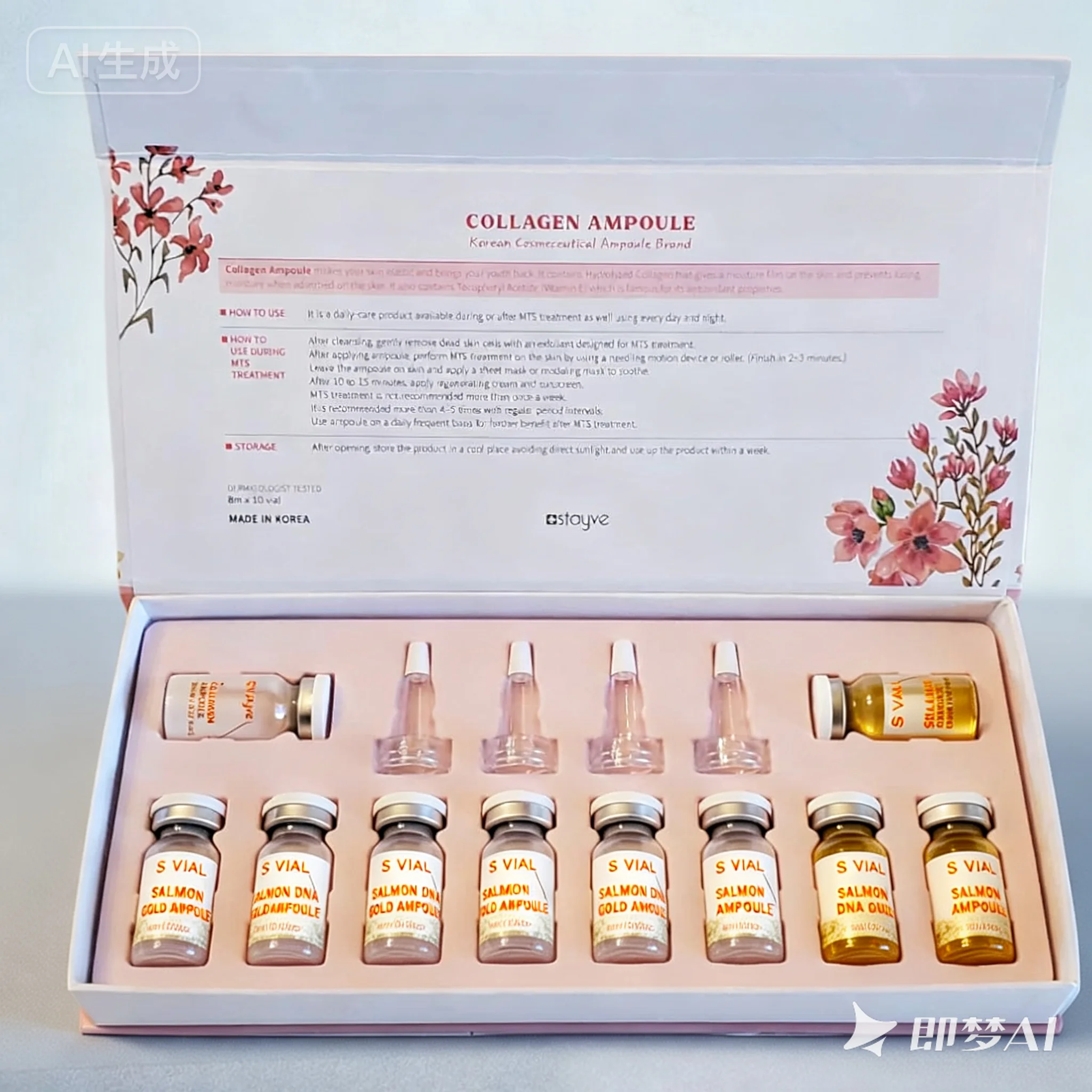 Salmon DNA Serum 99% PDRN High-Purity Ampoule Korean Skin Booster For Face Collagen Deep Hydration,Firming for Wrinkles