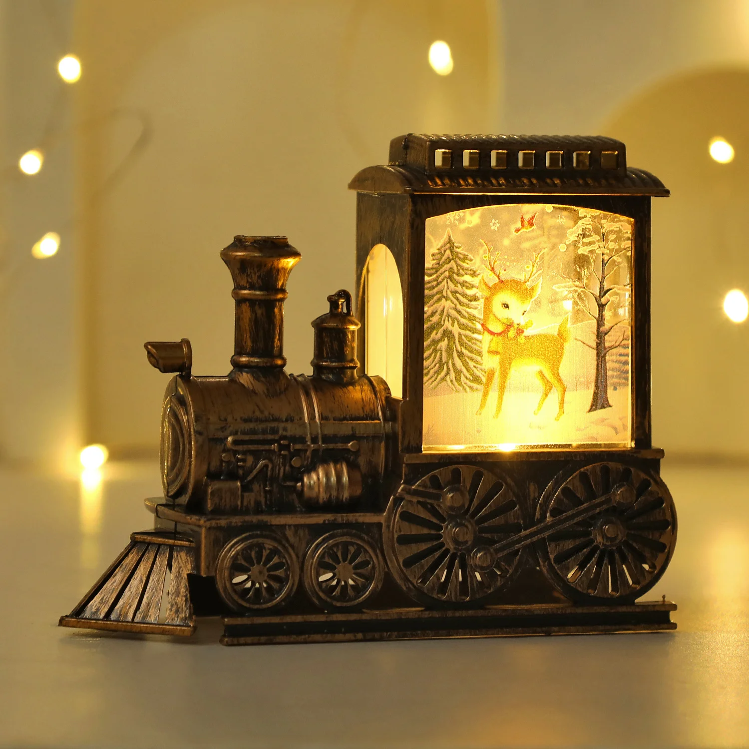 Vintage-Style LED Night Lamp: Portable Battery-Powered Lantern