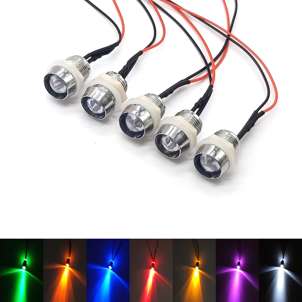 5pcs 8mm Pre-Wired LEDs Bulb Ultra Bright Emitting Diodes Indicator Lights 3V 5V6V 9V 12V 24V 36V 48V 110V 220V 12mm Panel Mount 12mm cs lens cctv tv lens f1 2 1 3 fixed iris megapixel hd ir infrared cs mount for ccd cameras