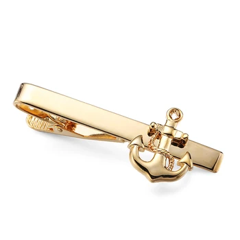 High quality boat anchor tie clip brand new and fashionable men's wedding tie brass material design boat anchor pin