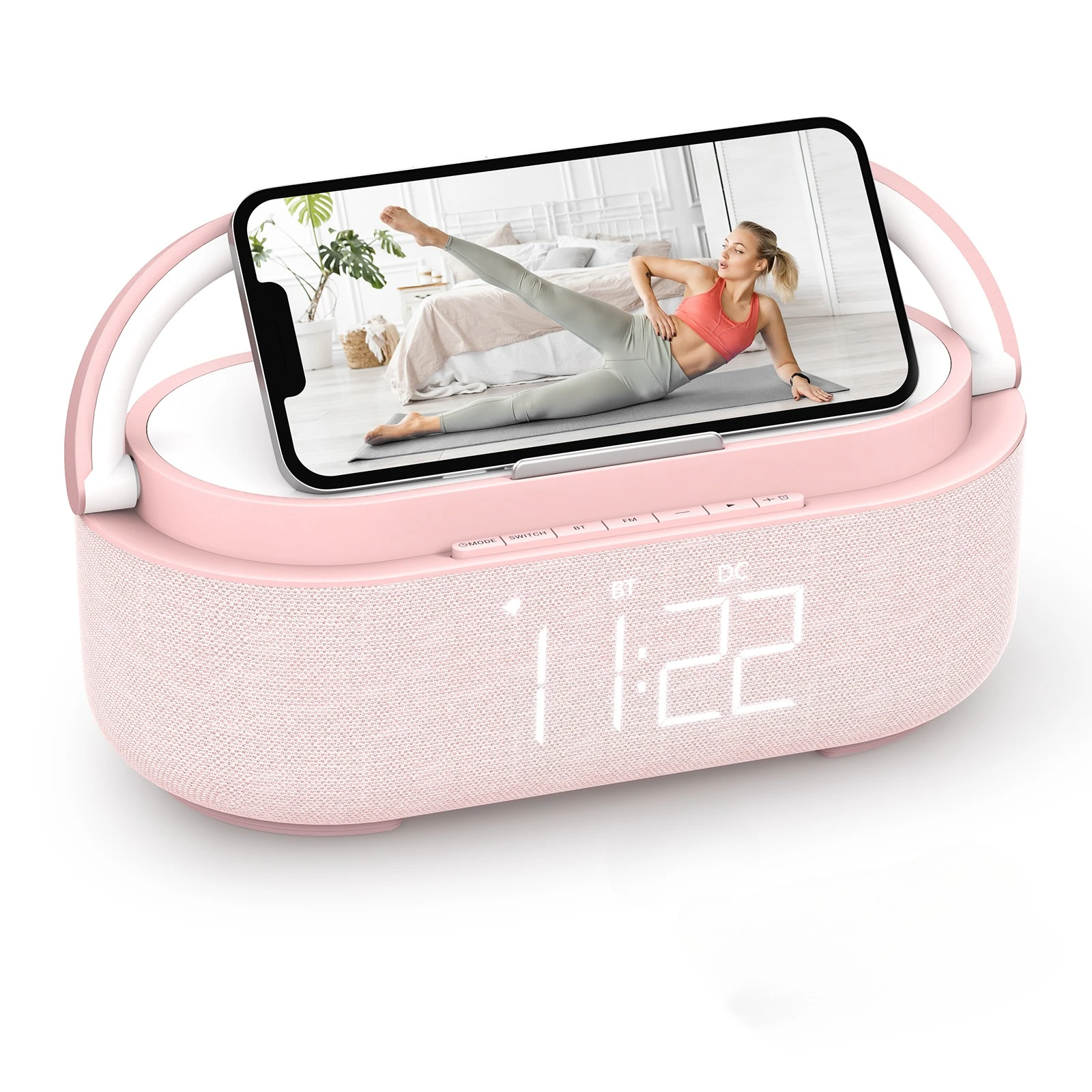 ตัวเลือกสินค้า ลำโพงบลูทูธไร้สาย 2500mAh พร้อมชาร์จไร้สาย วิทยุ FM ไฟหรี่แสงได้