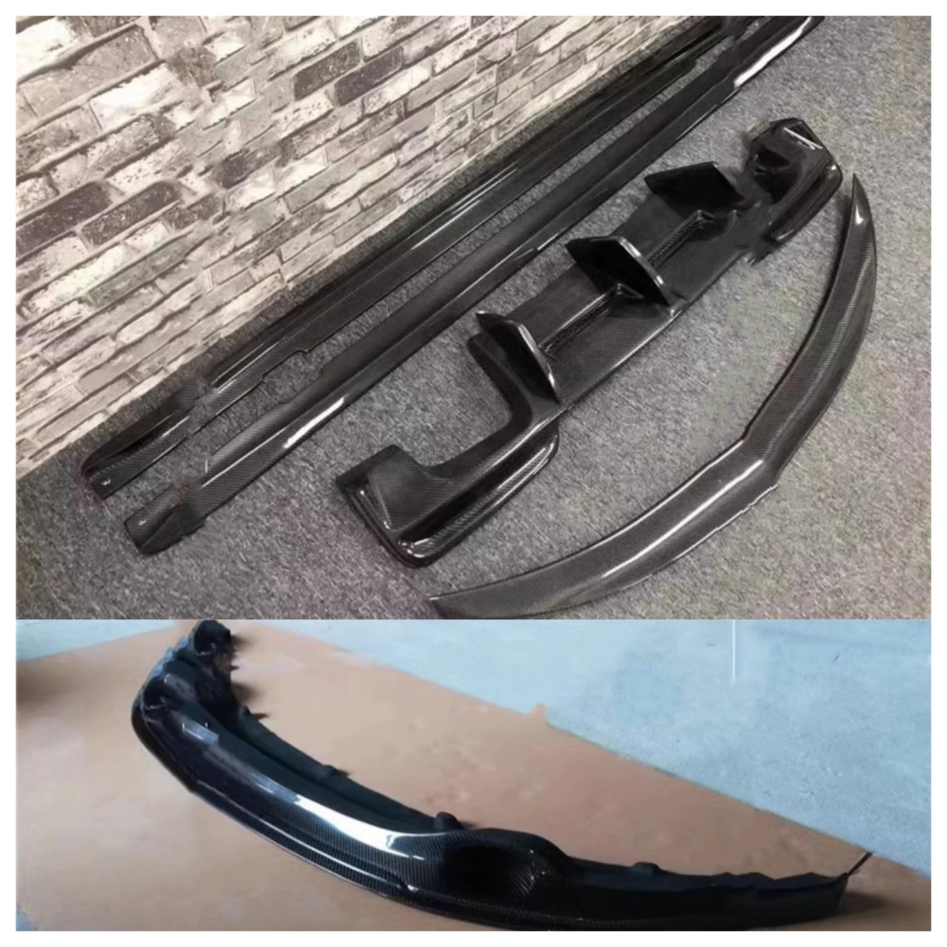 Corpo in fibra di carbonio labbro posteriore gonna laterale coda ala per BMW serie 1 E82 E87 E88 1M convertire nuovo stile Surround accessori per auto