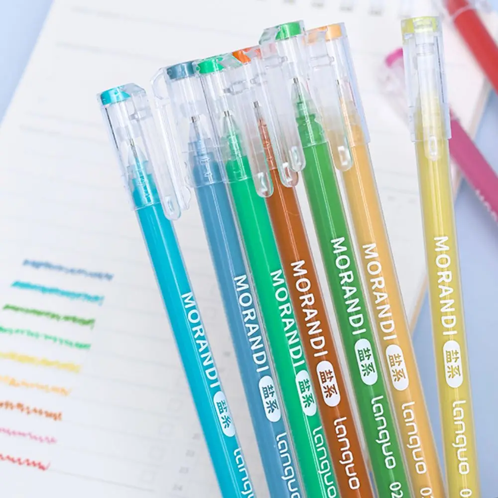 Kawaii Vintage Morandi Grau Stifte Set Multi Farbe Gel Tinte Stifte Marker Liner Kugelschreiber Schule Büro Schreibwaren Geschenk Stift – Detail 2