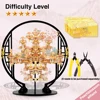 Piececool 3D Metal Puzzles Peachblossom Eifand Model Building Kits Jigsaw DIY Set for Teens Brain Teaser Toys 3