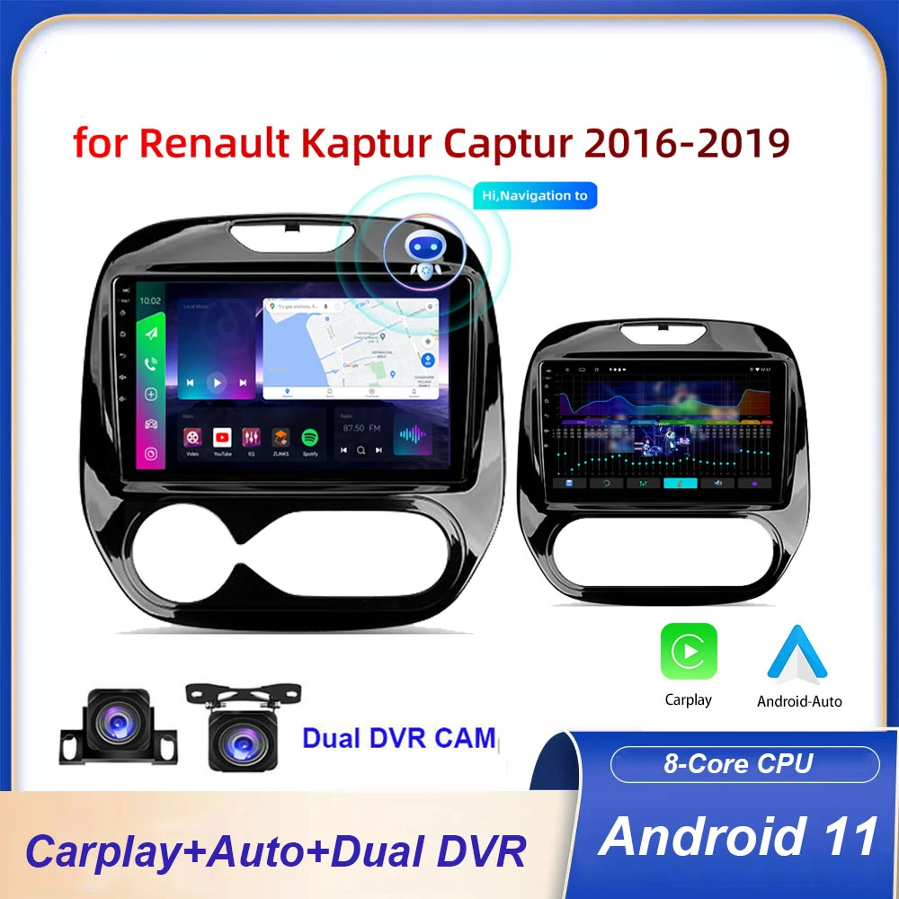 Peerce 2 Din Android Auto Radio For Renault Kaptur Captur 2016-2019 ...