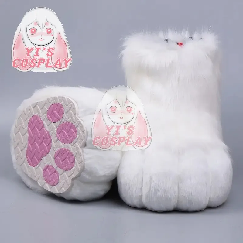 

Fursuit Kigurumi Furry Animal Shoes Theropod Headsets Cosplay Costumes Customized Cat Prop Beast Claw Shoes