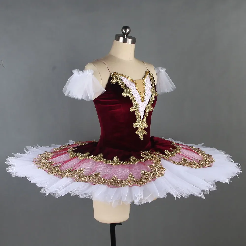 

Children Professional Ballet Tutu For Kids Girls Red Swan Lake Ballet Dance Clothes Adult Pancake Ballerina Figure Skating Dress