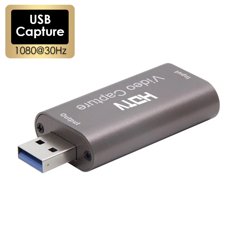 USB Audio Video Capture Card 4K 1080P HDMI-compatible USB 3.0 Record to DSLR Camcorder Action Cam for Gaming Streaming Teaching video capture card