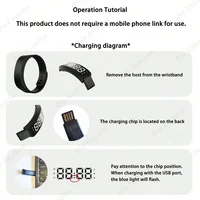 Bracelet intelligent LED numérique étanche, horloge intelligente, podomètre de course, moniteur d'activité, alarme vibrante, rappel, HT30 5