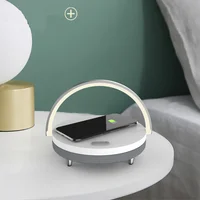 Music Bedside Lamp Wireless Charger Touch Light Portable Bluetooth Speaker Phone Holder 4