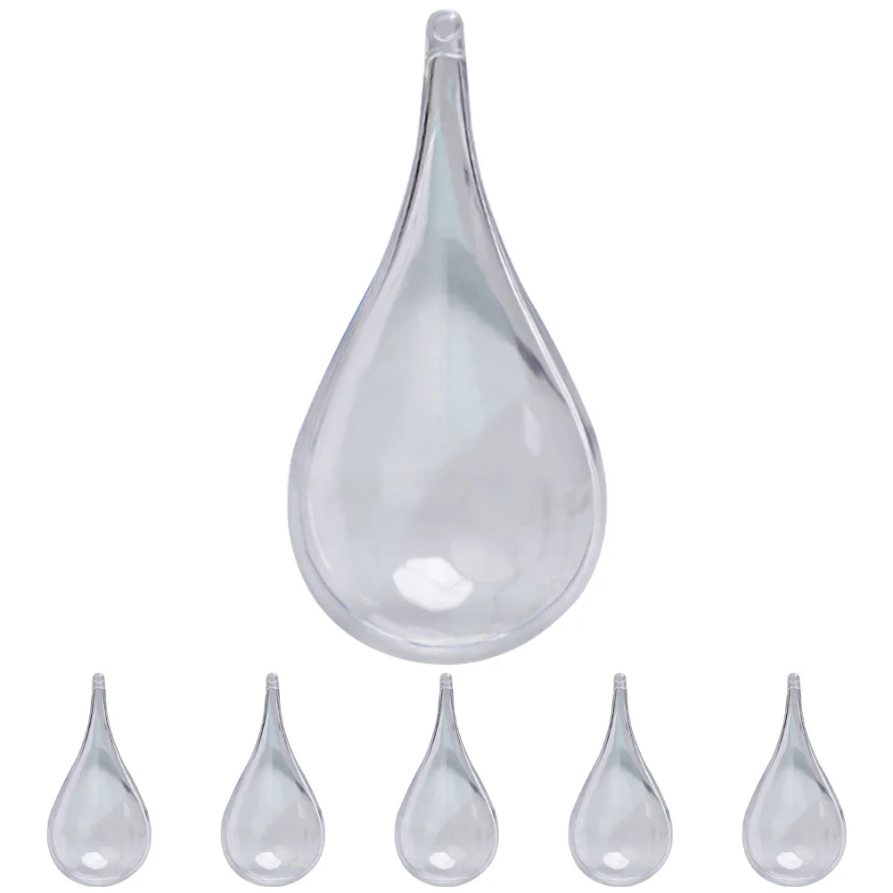 

6 Pcs Water Drop Decoration Wedding Decorations Fillable Ornaments Ball Plastic Balls for DIY