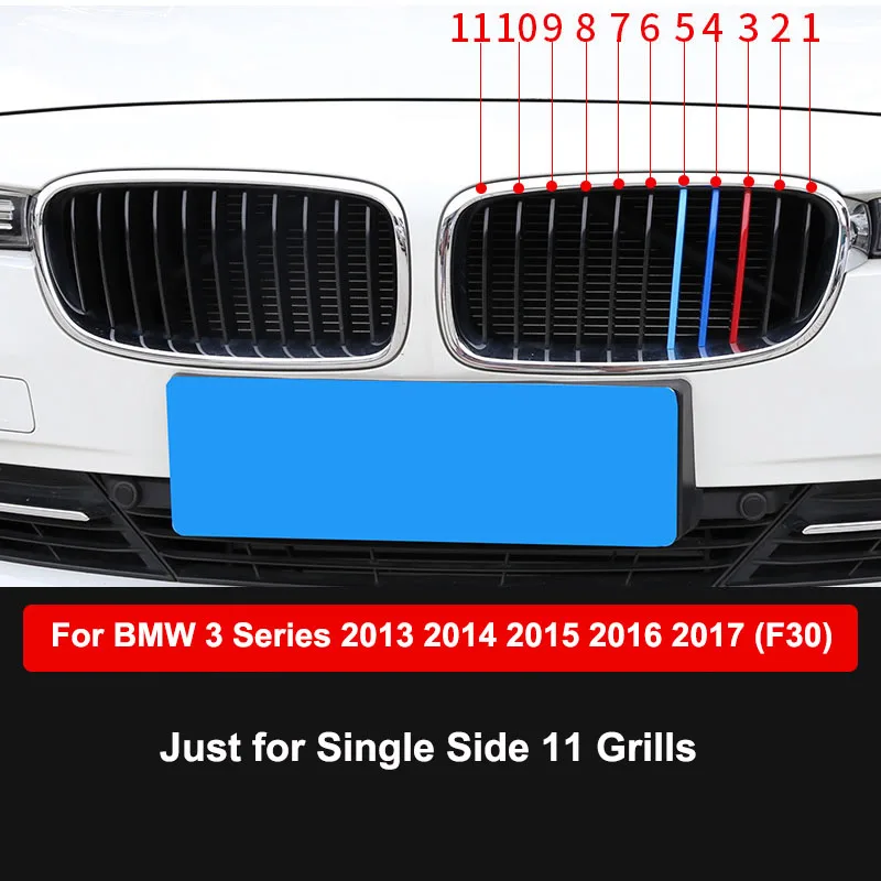 자동차 그릴 네트워크 장식 트림 그릴 스티커, BMW E46 F30 E90 3 시리즈 자동차 스타일 BMW 그릴 스티커, BMW 액세서리, 로트당 3 개