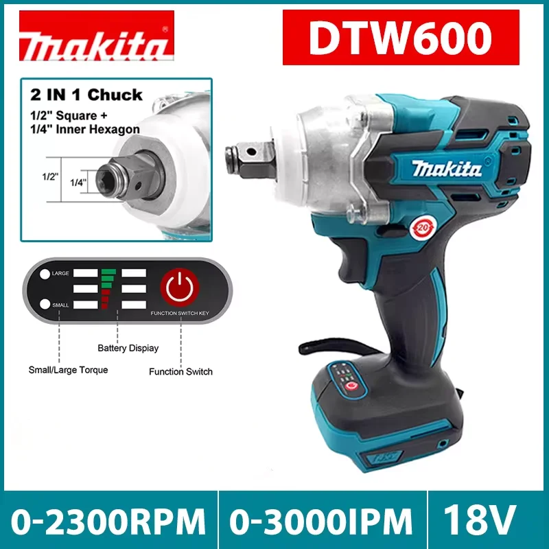 Electric Screwdriver Makita DTW600 Brushless Rechargable for Makita 18V Battery