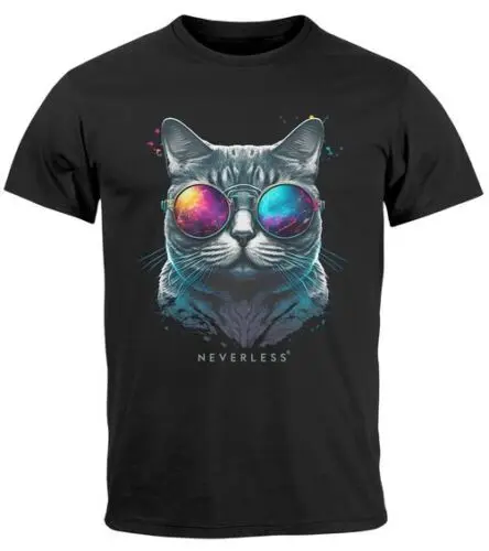 

Футболка Herren с модным принтом в виде кошки