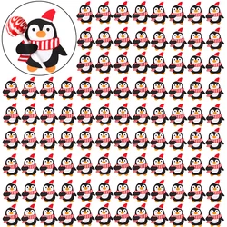 Festive Cartoon Christmas Cards: Santa, Penguin & Snowman Holiday Candy Gift Wrapping & Party Decor - 500PCS-10 Set (Penguins)