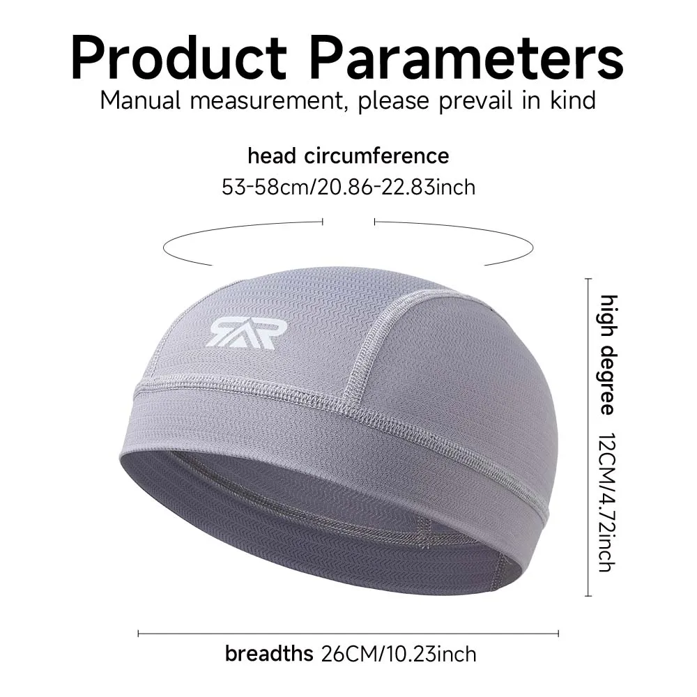 3/5Pcs Ice Silk Cycling Skull Cap-Motorcycle Breathable Sports Helmet Liner Sweat-Wicking cooling cap for Men Women Under Helmet 4