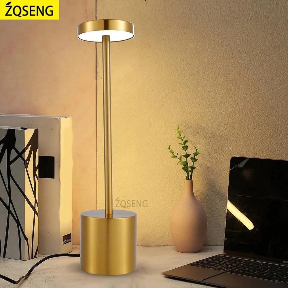 Table Lamp Rechargeable LED Touch Sensor Wireless Reading For Restaurant Hotel Bar Bedroom Decor
