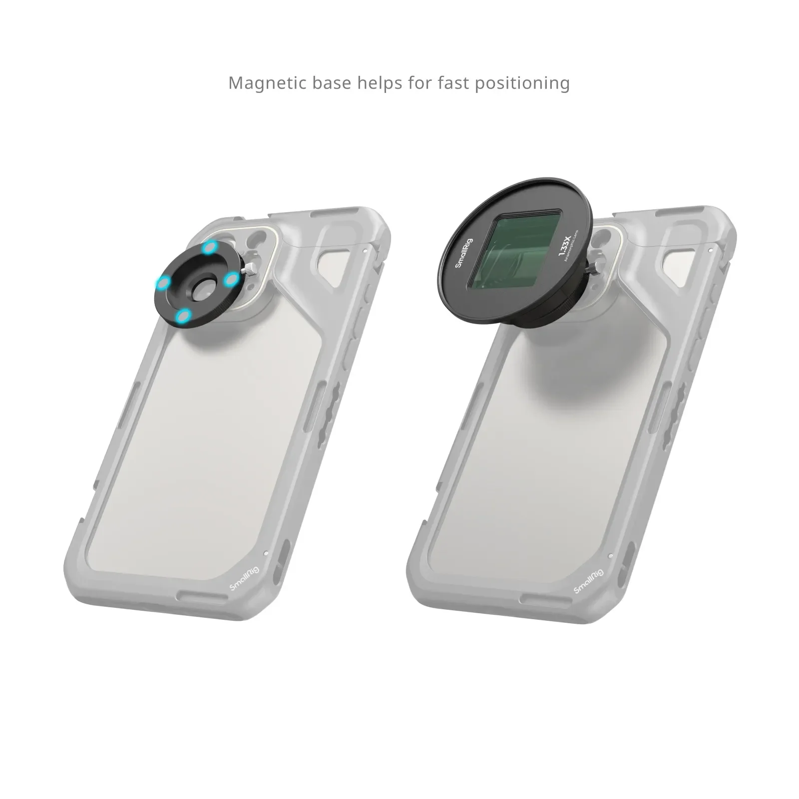 Smallrig 휴대폰용 아나모픽 렌즈, T 마운트 4590, 1.33x