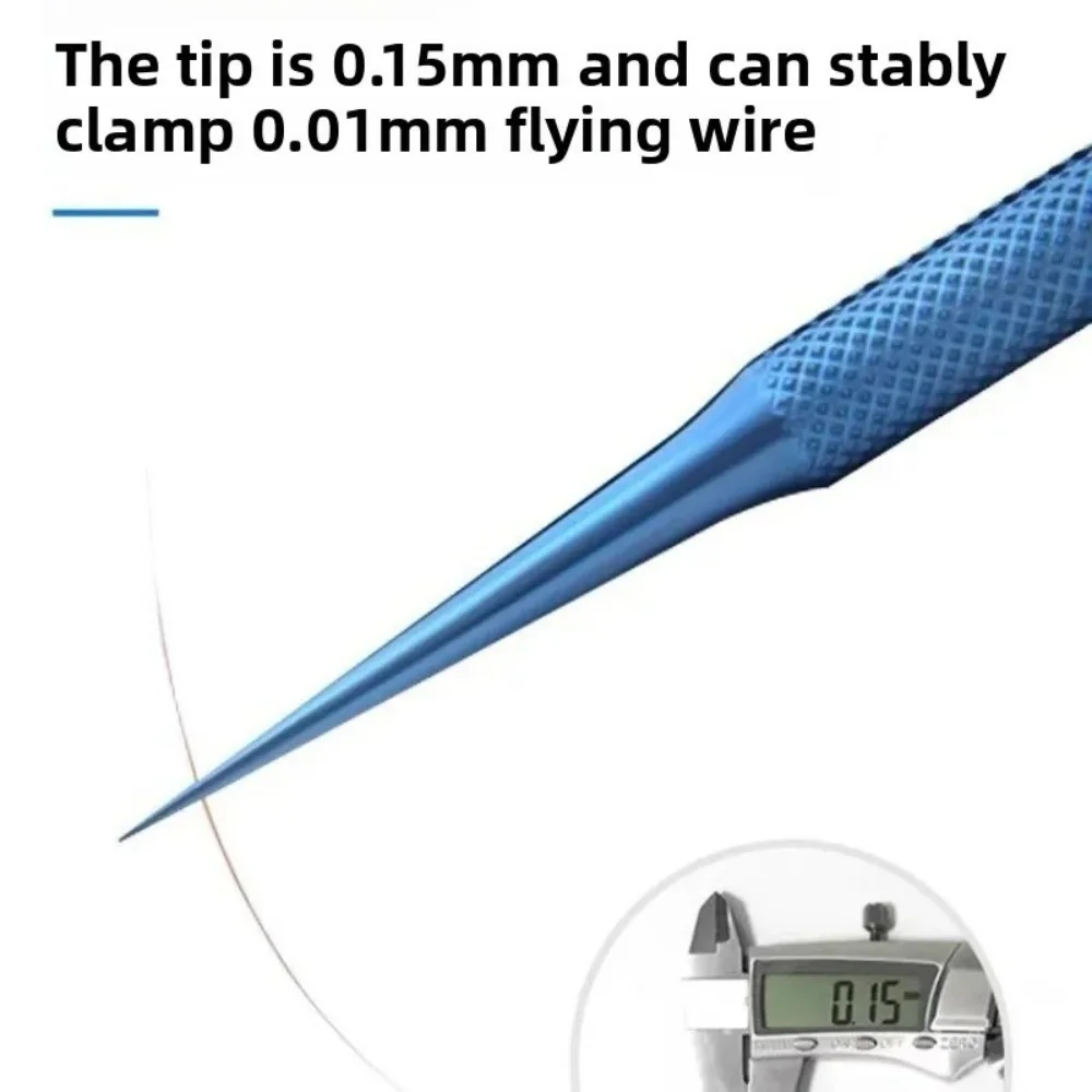 Professional Titanium Alloy Tweezers Precision Tweezers Repair For Phones Tablet Laptop Fly Line Motherboard Antimagnetic Forcep