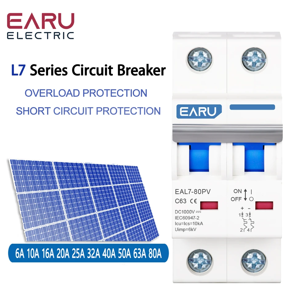 Enhanced Product Title: 

Versatile DC Solar Circuit Breaker & Battery Switch Isolator, 6A-80A, Up to 1000V