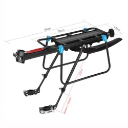 Effortless Quick Release Adjustable Bicycle Cargo Rack with Mudguard (As pic)