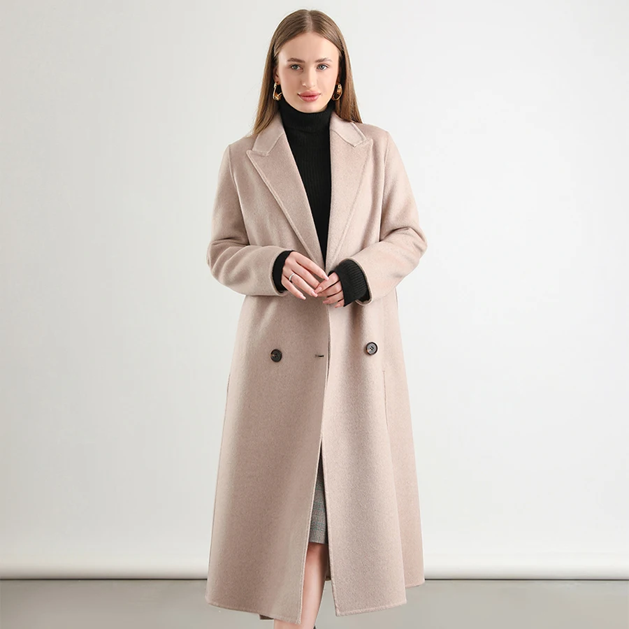 

Wool Coats For Women Long Wool & Blends Coat Suit Collar Best Selling Autumn Outerwears Woollen Jackets 2023