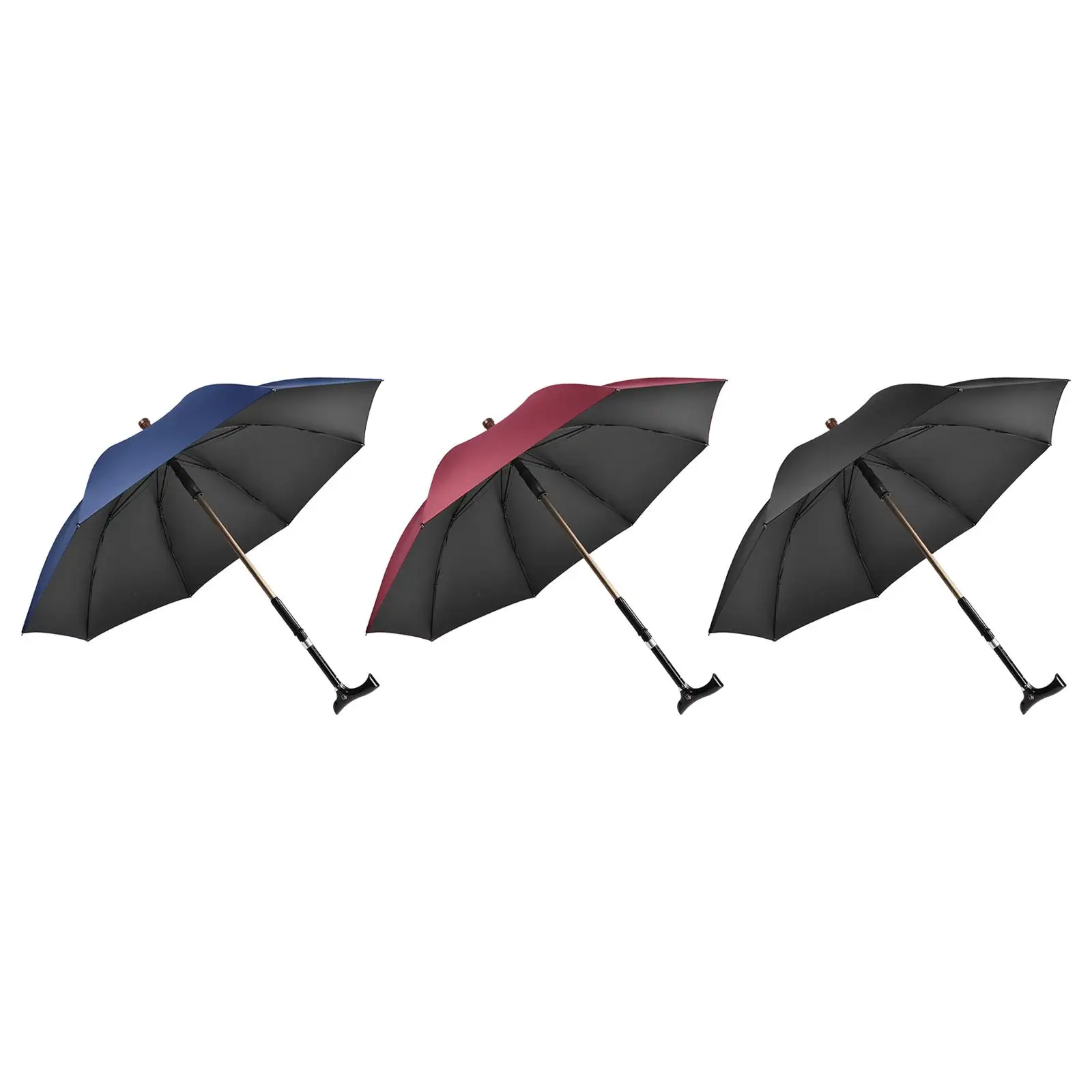 Rain Umbrella 2 in 1 Design Walking Rod Umbrella for Elderly Rain Umbrella 2 in 1 Design Walking Rod Umbrella for Elderly
