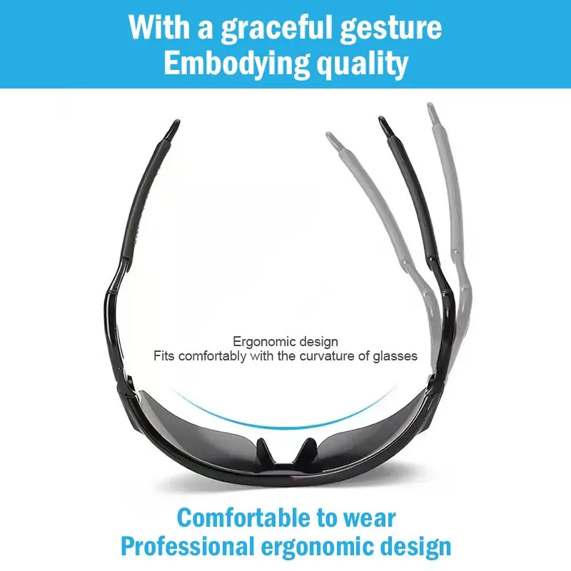 Men Sunglasses Day Night Dual Use Uv Resistant High Beam Light Cycling Non Polarized Outdoor Sports Bicycle Windproof Sunglasses