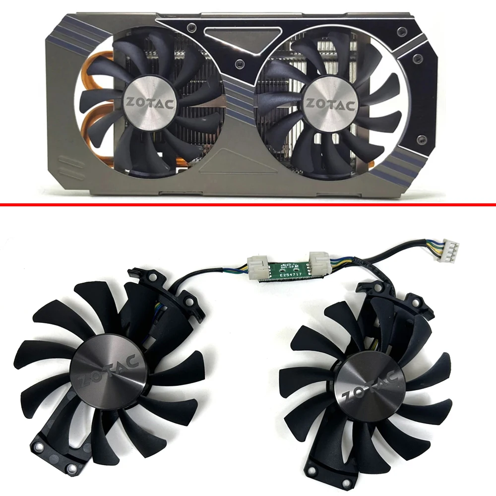 Nuova Ventola Di Raffreddamento Muslimex A 4Pin Da 75Mm Gtx950 960 Ventola Gpu Da 970 Amp Per Ventole Di Raffreddamento Della Scheda Grafica Zotac Gtx