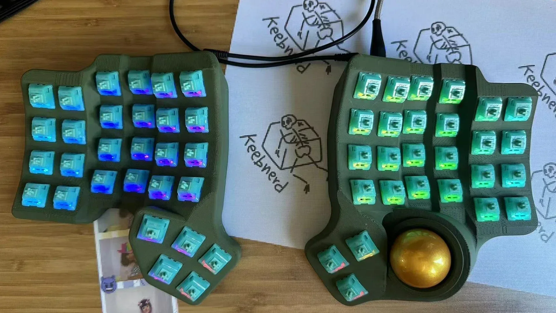 Charybsplit disキーボードキット,カスタムワイヤード,シングルモード