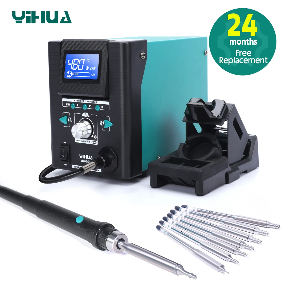 YIHUA 8509-I Precision Hot Air Soldering Station 0.5mm Hot Air Nozzle Digital Display BGA Rework Station soldering station soldering tool welding tool