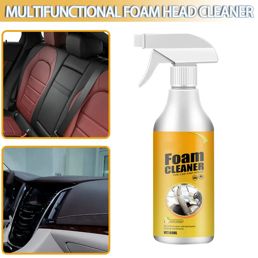 

60/150/250ML Multi-Purpose Automoive Leather Foam Cleaner Car Interior Maintenance Surfaces Spray Foams Clean Wash